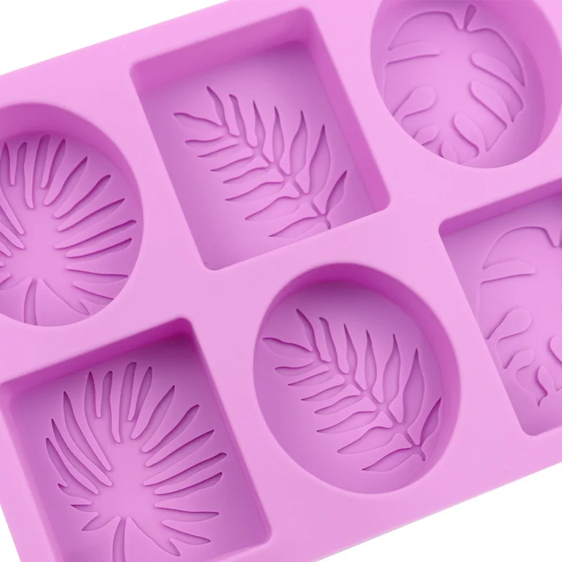 

new design 6 holes Leaf shape soap Mold Silicone Mold Shiny Silicon Moulds for DIY handmade CAKE tools