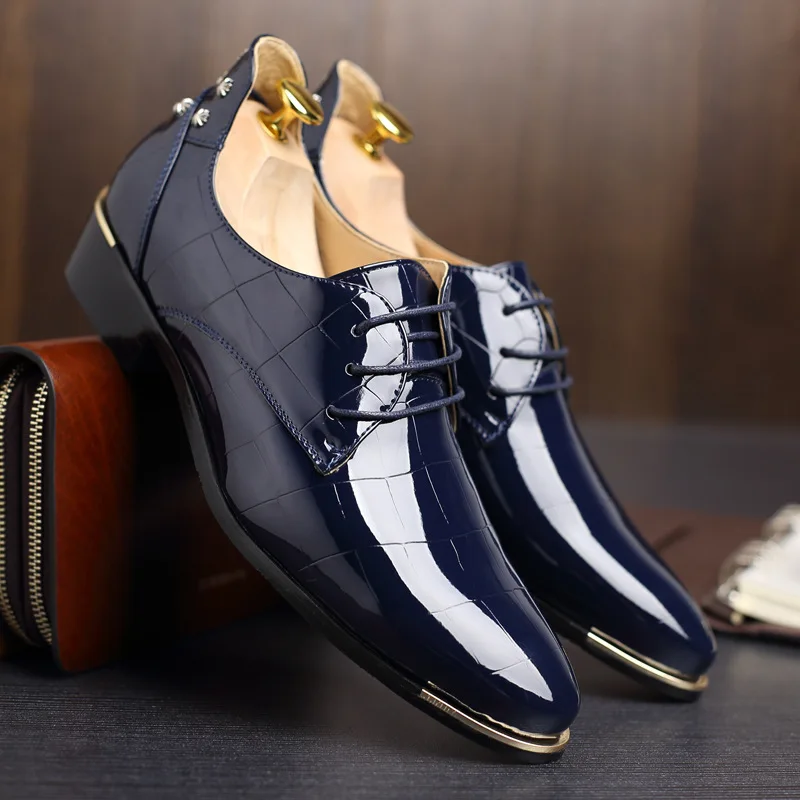

waterproof designer pu formal leather male men official business shoes