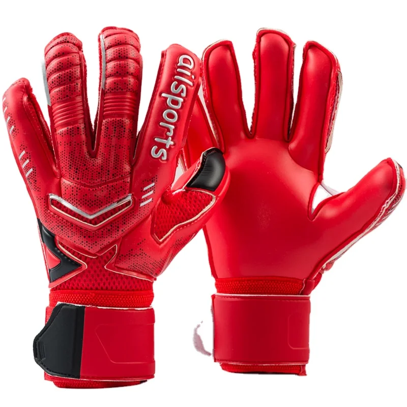 

Goalkeeper Gloves Professional Non slip 4mm Latex Football Goalie Gloves with Finger Protection, Black blue orange yellow