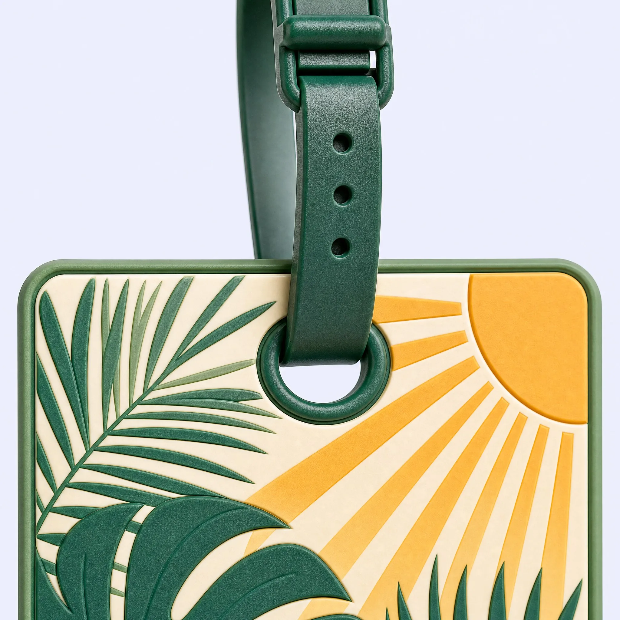 Custom 3D Soft PVC Luggage Tag Adjustable Buckle Strap and Molded Loop Detail