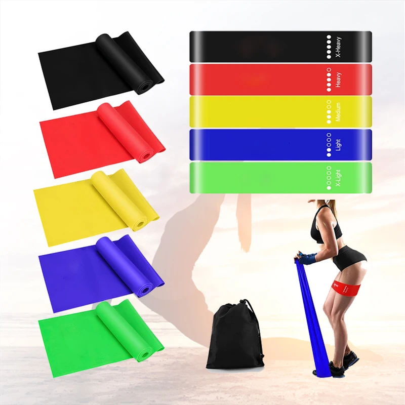 

A One Low MOQ Custom Logo Gym Equipment Fitness Natural Latex Therabands Yoga Elastic Stretch Resistance Exercise Bands, Customized color