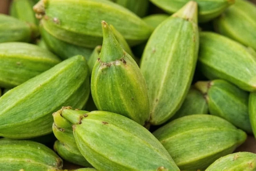 Fresh green cardamom pods next to ground cardamom and various baked goods featuring cardamom