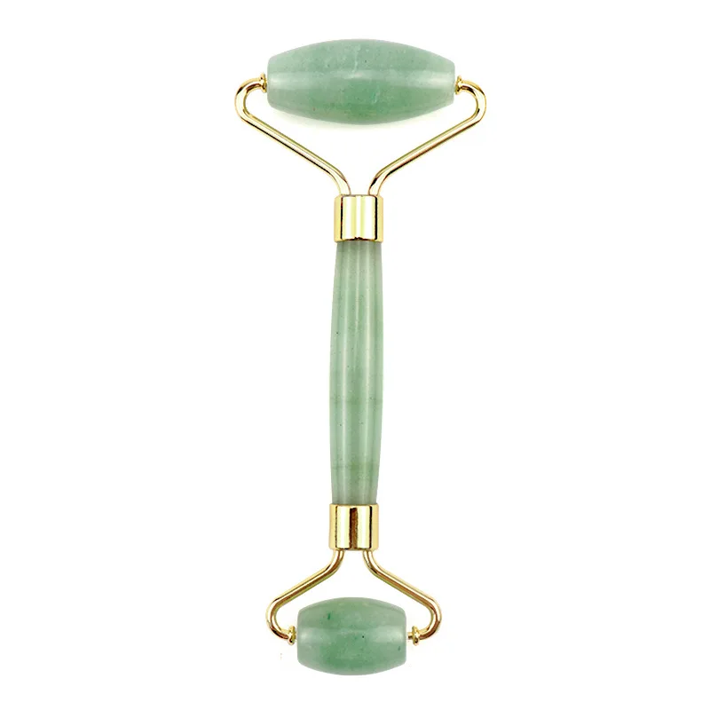 

Ready to ship Anti Aging Therapy 100% Natural Jade Facial Roller Jade Roller With High quanlity and Good effect for girls, Green