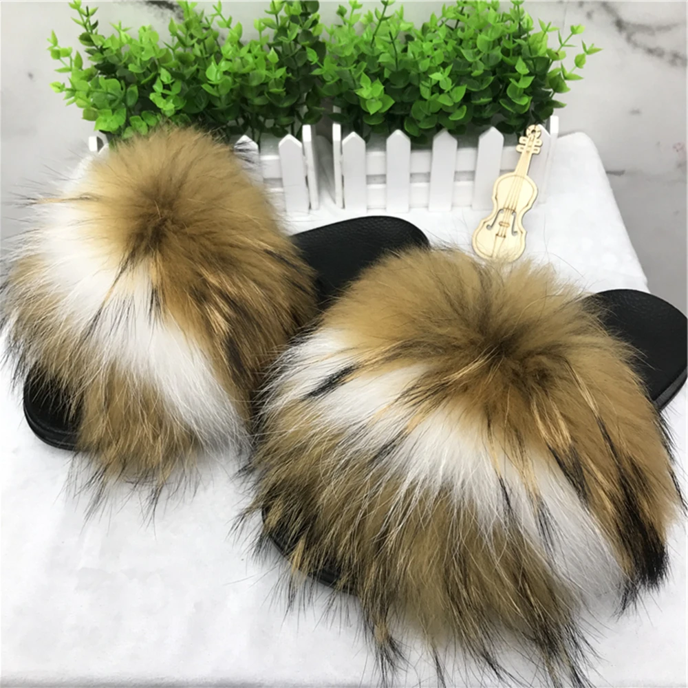 

Factory price 2021 new trend beautiful fur slides for ladies, Customized color