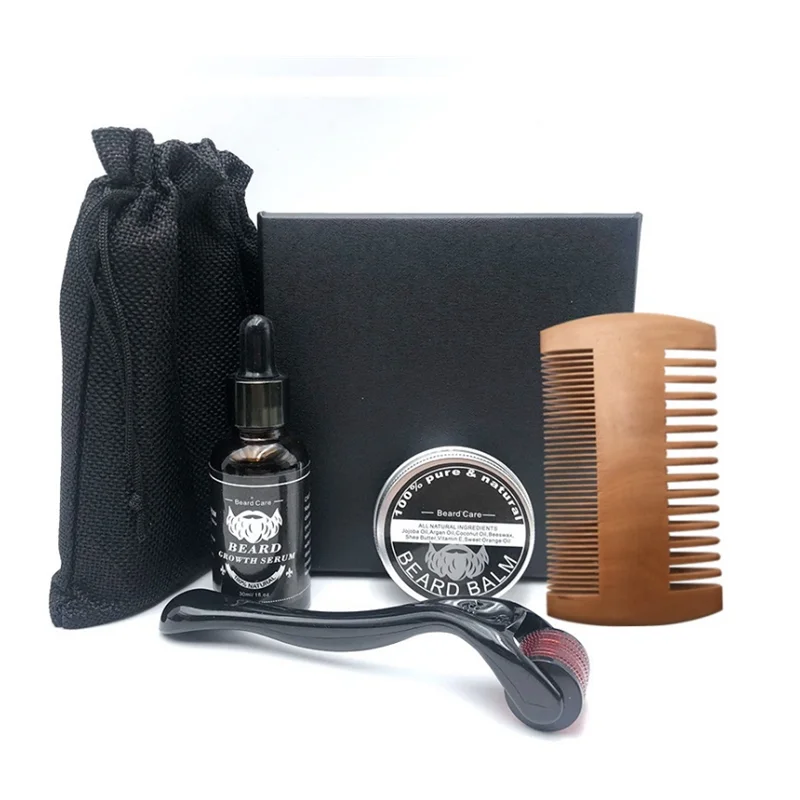 

Beard Care Oil Growth Kits Set With Derma Roller For Men