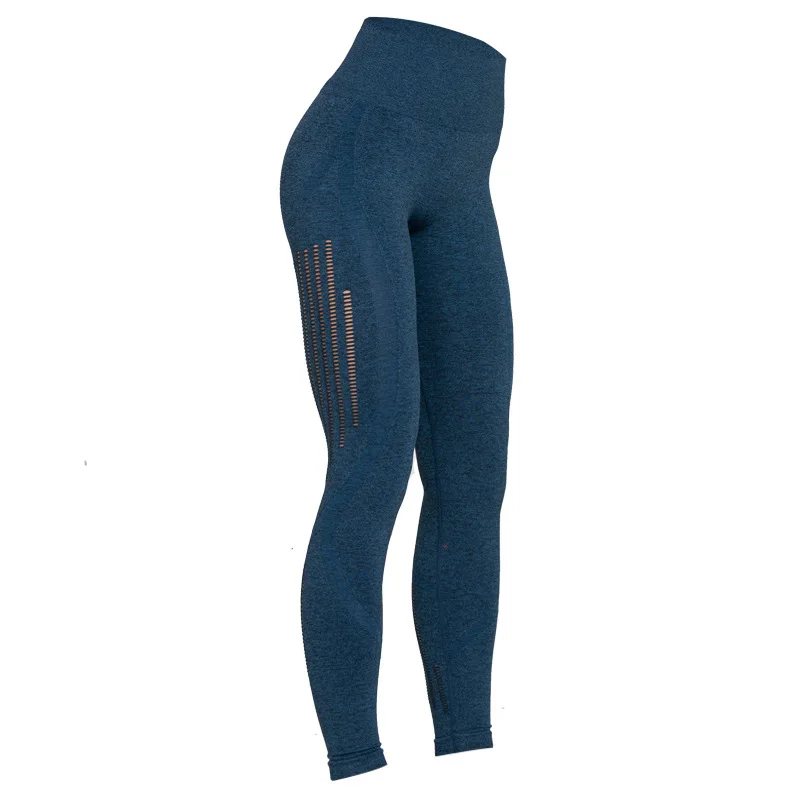 

High waist knitted seamless breathable belly yoga fitness yoga pants, Yellow, blue, black, light gray, pink, dark green, orange