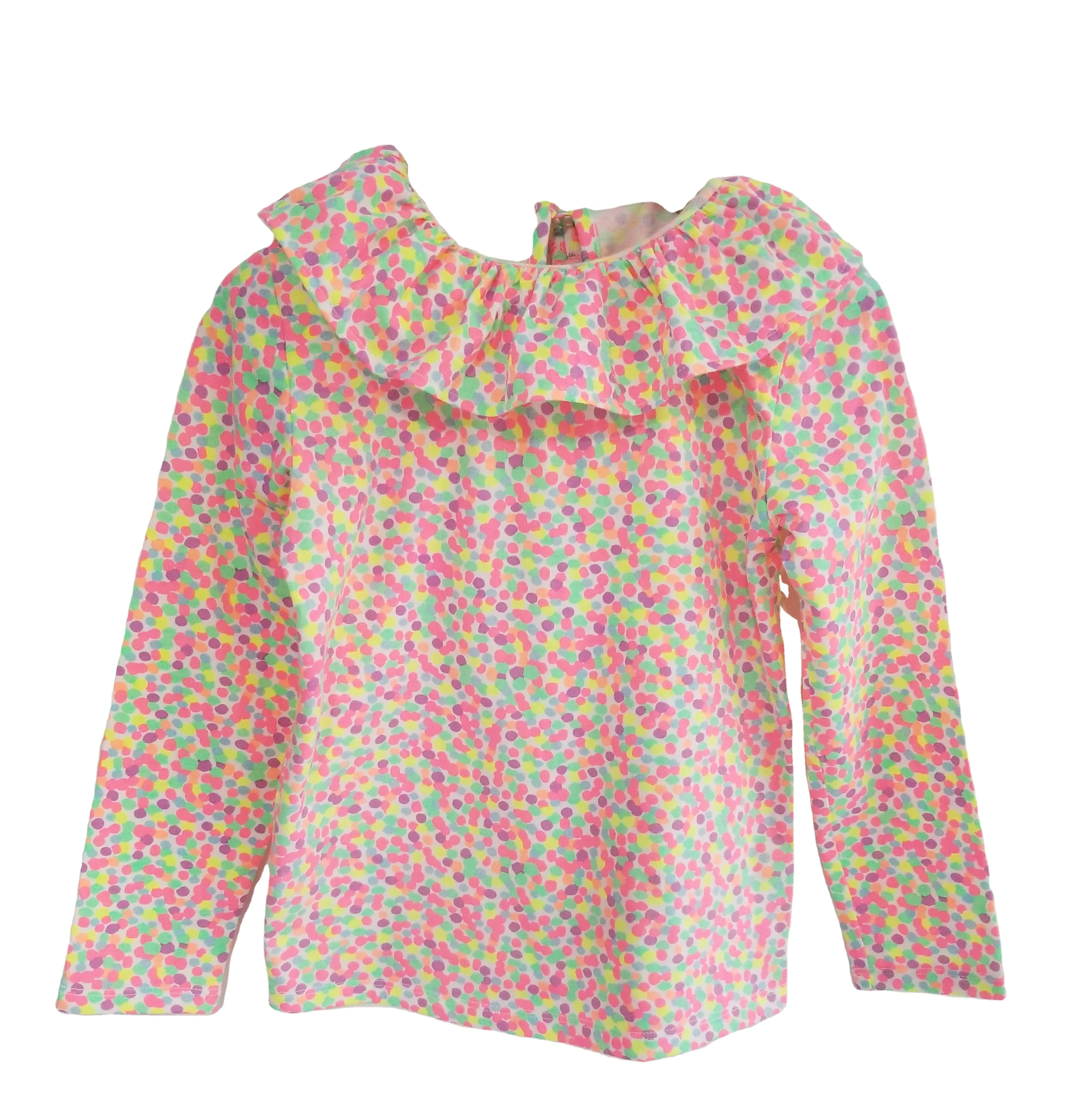 
2020 Wholesale Kid Girls Cotton Ruffle Collar Long Sleeve Tshirt 