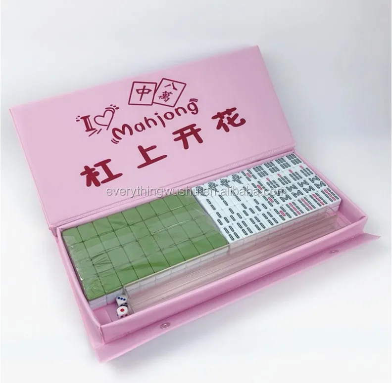 Mini Chinese mahjong tiles 144pcs/set 24*17mm Portable travel Mah-Jong with Box