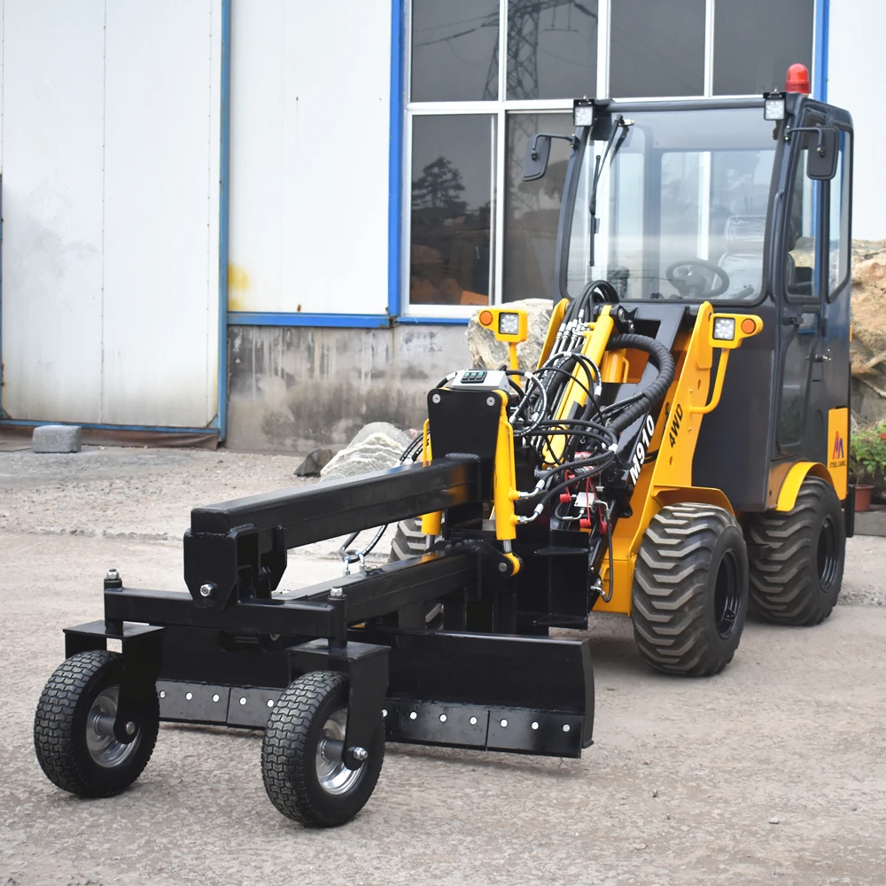 Hydraulic Grader Blade Articulated Wheel Loader With Skid Steer Loader