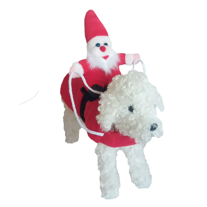 

2020 New small and medium-sized dog pet riding into the body pet supplies cat costume Christmas wacky dog clothes, 1 colors as picture