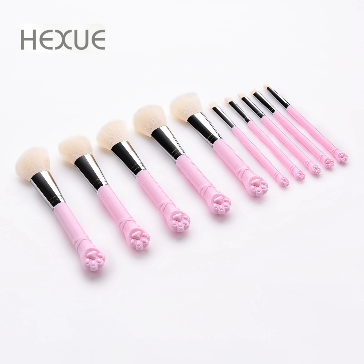 

New products 2019 cat makeup brush 10 piece pink makeup brush
