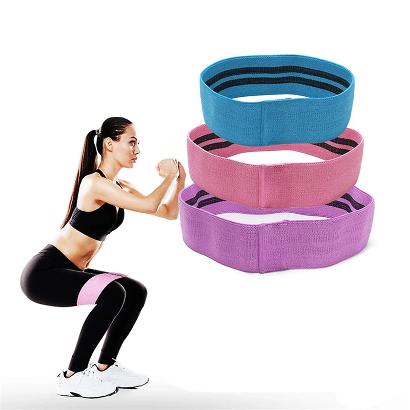 

Custom Logo Printed Yoga Gym Exercise Fitness For Legs Glutes Booty Hip Fabric Resistance Bands