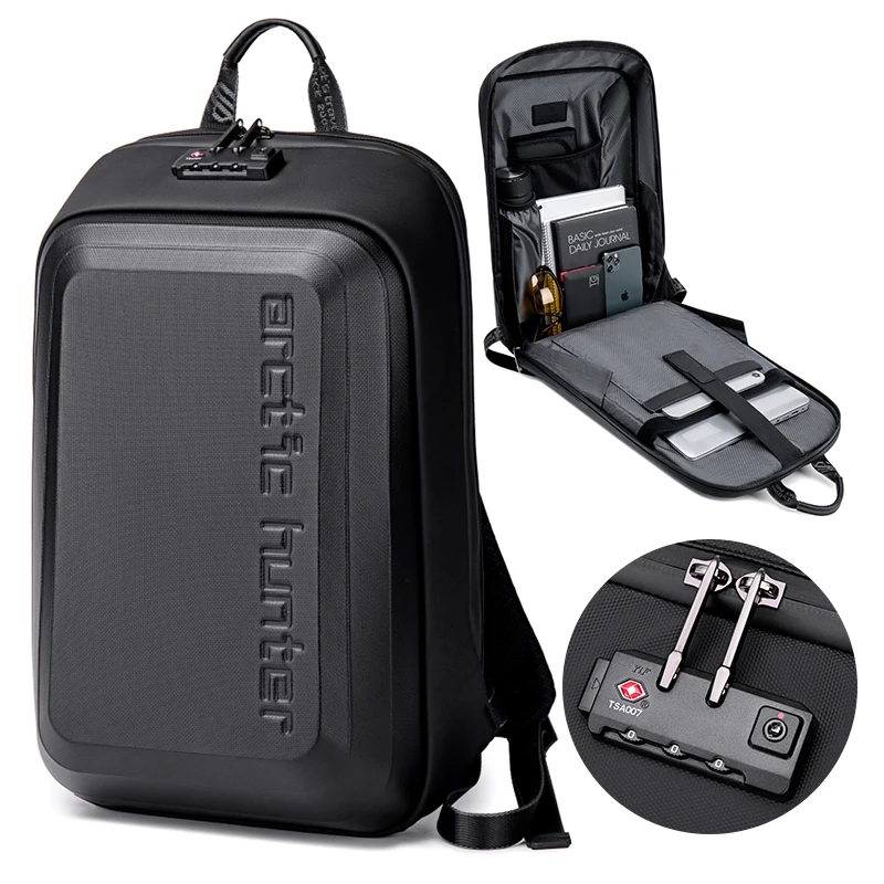 

2020 Anti Theft Laptop Mochila De Hombre Waterproof Wholesale Backpack With TSA Lock For Men Sac A Dos Mochilas Antirrobo, Black