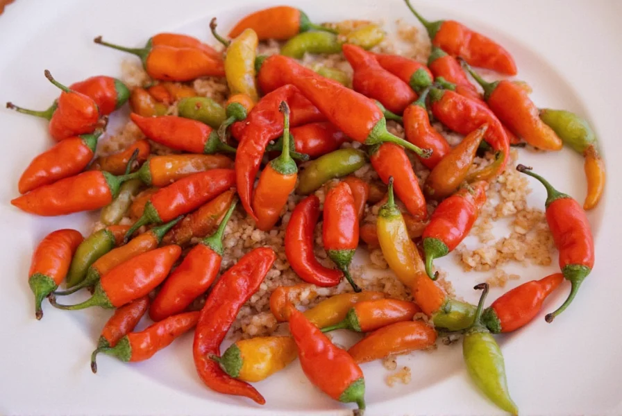 Green tiny chili pepper