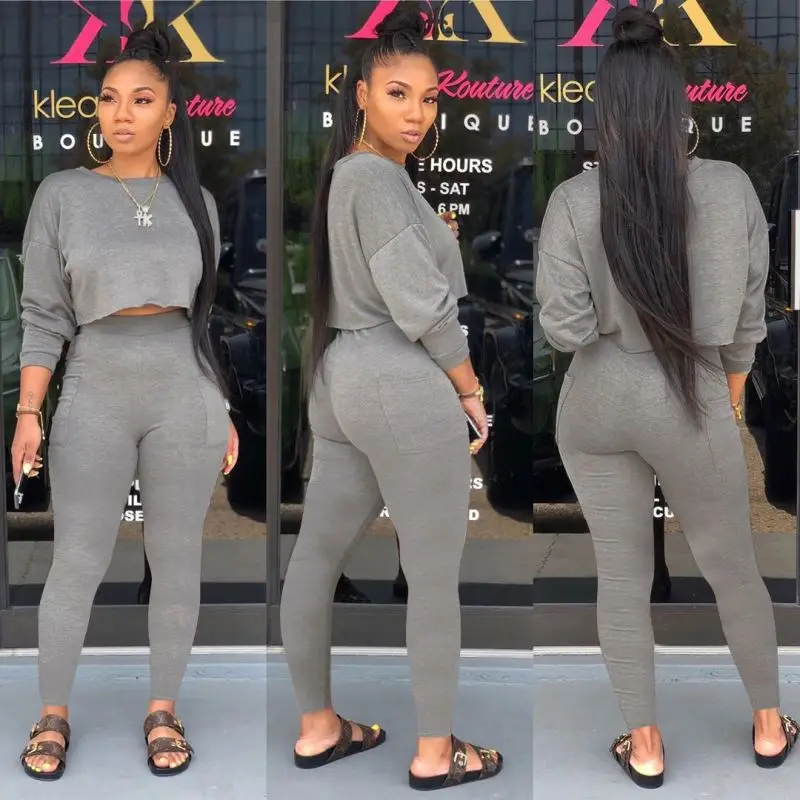 

Women Sport Jogging two piece set men Ladies 2 Two Piece Set Outfit