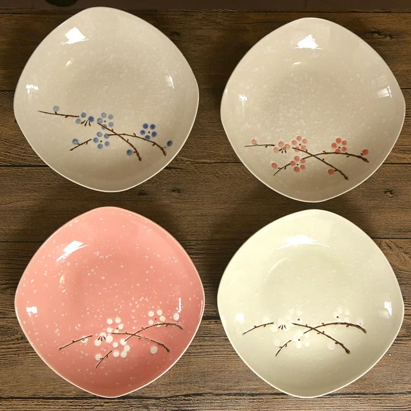 

Japanese hand-painted underglaze ceramic tableware hotel restaurant soup rice dish fish dish dumpling dish, Mix