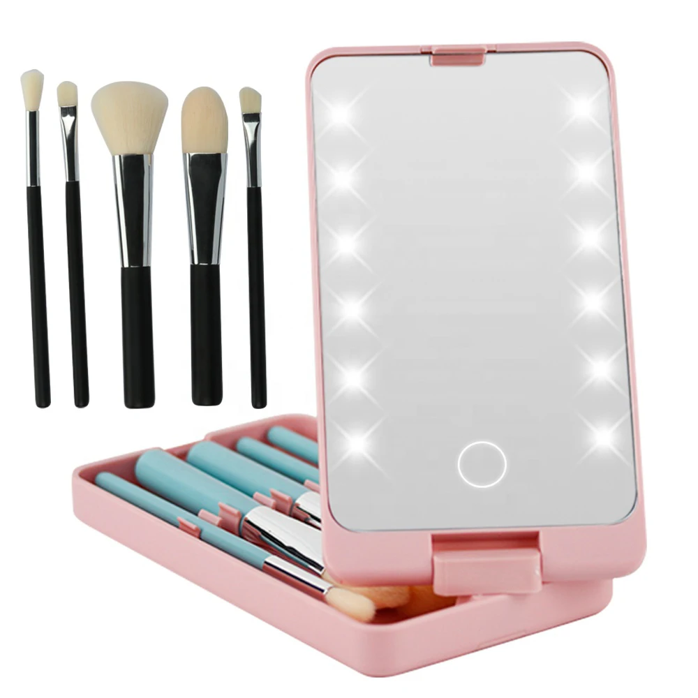 

Yaeshii 12 Pcs LED Battery Powered 360 Degree Rotation Portable Folding Cosmetic Mirror With Led Lights