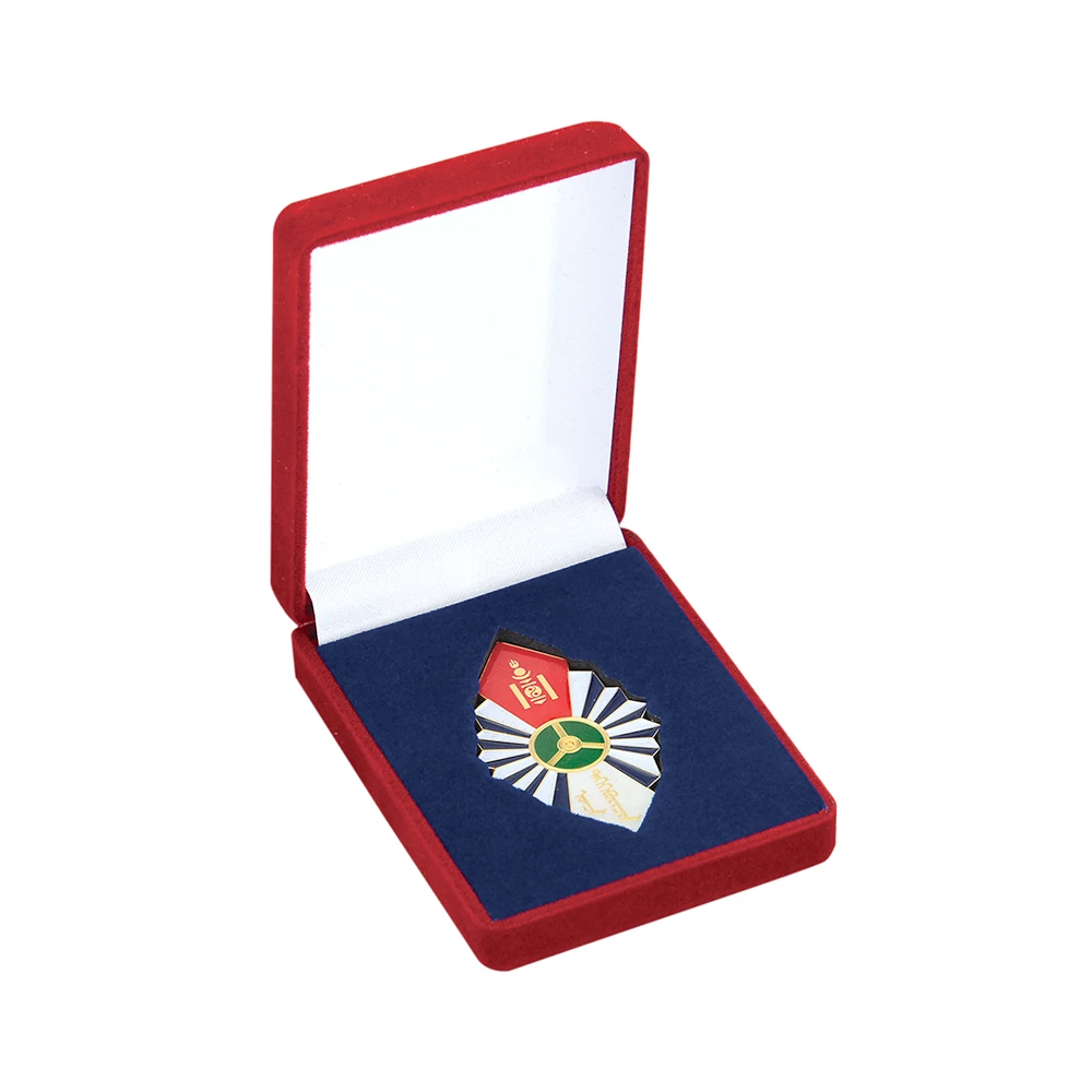 

Custom Design Commemorative Coin Box Honor Souvenir Coin Store Velvet Box