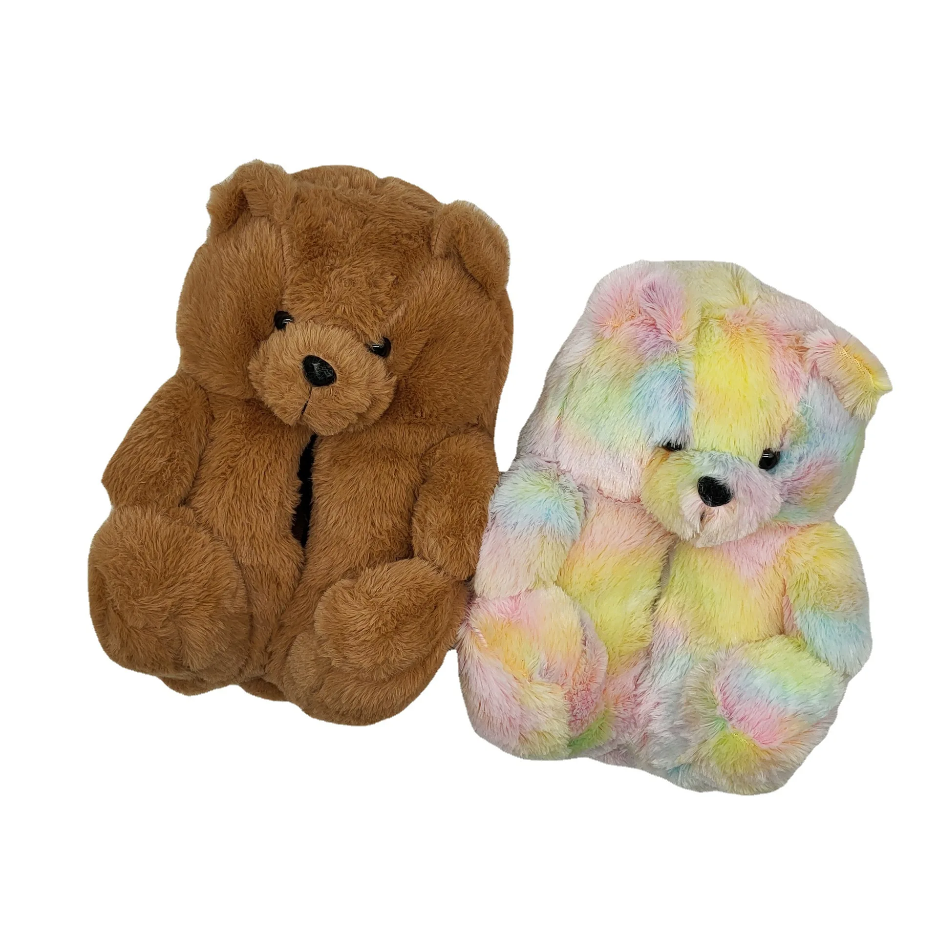 

Hot Sale Plush Home Indoor Children Bear Slipper woman Shoes Bear House Slippers