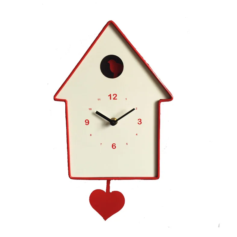 动物形状 mdf 钟摆挂钟儿童房装饰