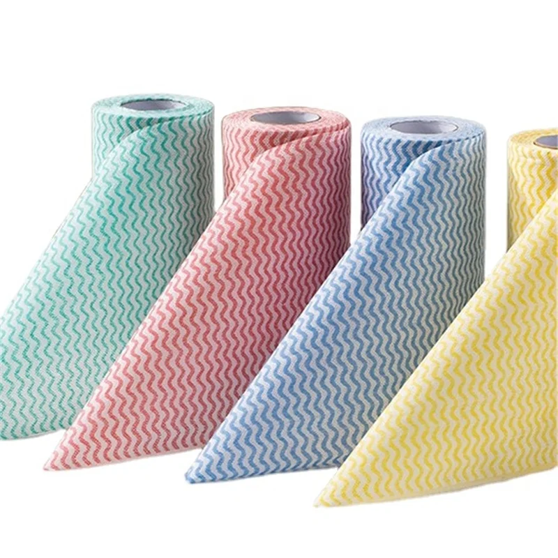 

Non Woven Lazy Rags Wet Dry Washable Reusable Cloths, Green/blue/orange