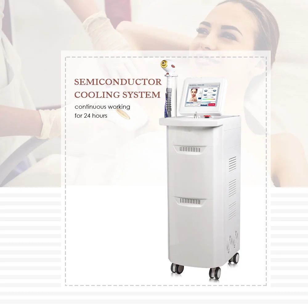 

Factory price diode laser hair removal machine for commercial use suitable for any color hair and skin completely painless, White