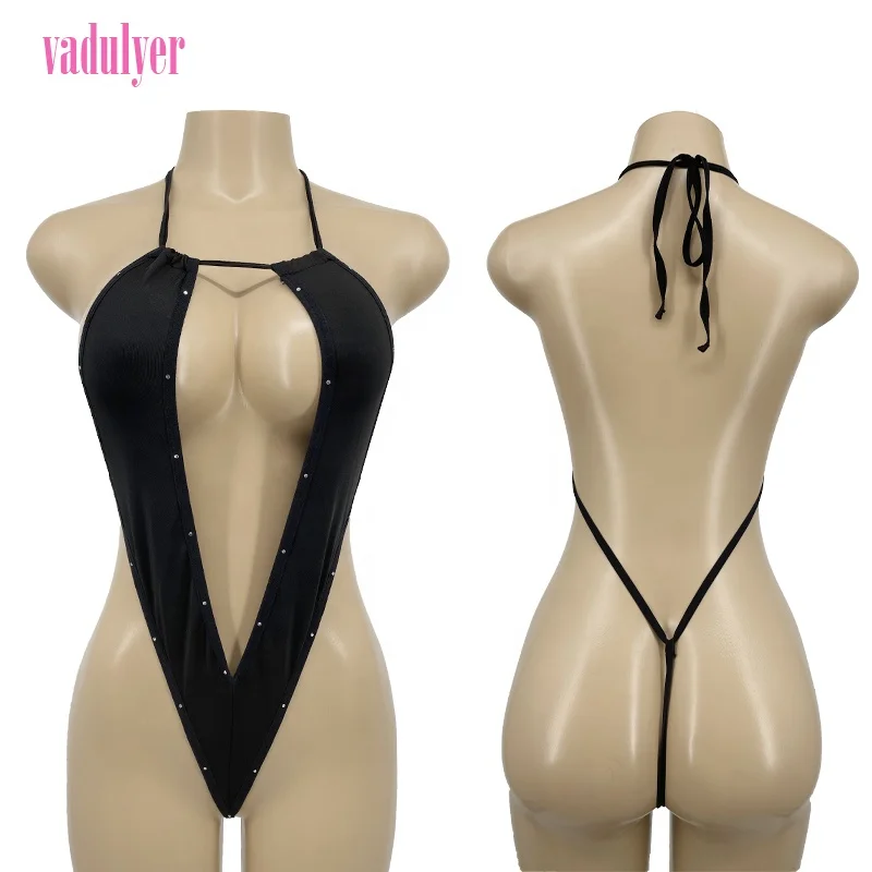 

Vadulyer Wholesale Bandeau Bodysuit Romper Netted Bodystocking Stripper Clothing, Picture