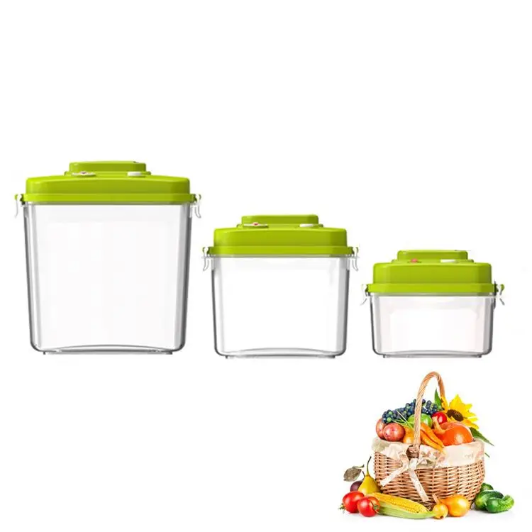 

Amazon Hot Sale Home Kitchen BPA-Free Vegetable Fruits Storage Box Milk Powder Vacuum Fresh Container