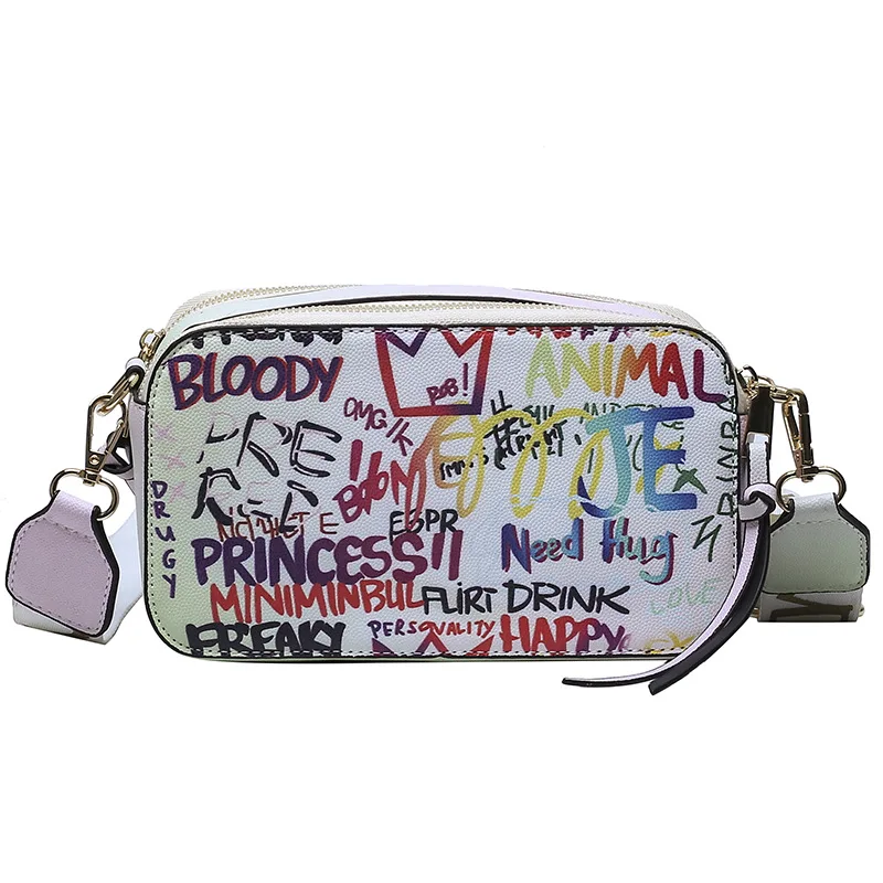 

2021 Ladies Colorful Graffiti Handbag Fashion Shoulder Bag For Women Luxury Purses