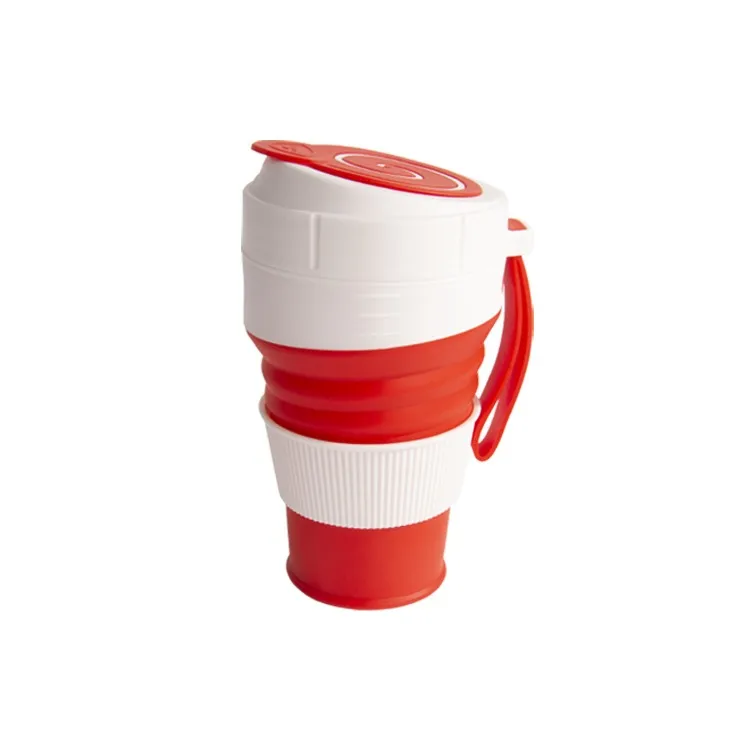 

Outdoor High Quality Custom Silicone Collapsible coffee cup design Retractable Foldable Drinking Cup Silicone Cup For Travel