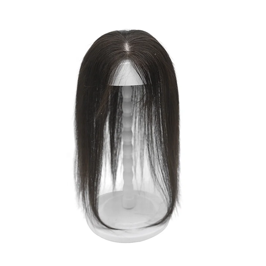 Brazilian Human Hair 8x10 Toupee Breathable Silk Base Human Hair Adehesive Toupee Natural Black Women Mono Toupee