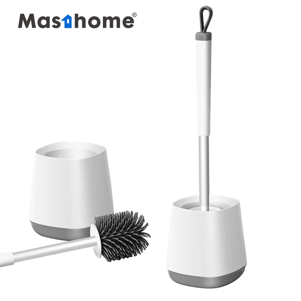 

Prepare for Christmas Amazon Hot Selling Bathroom Plastic Holder Soft Tpr Bristle Cleaning Silicon Toilet Brush, Customized