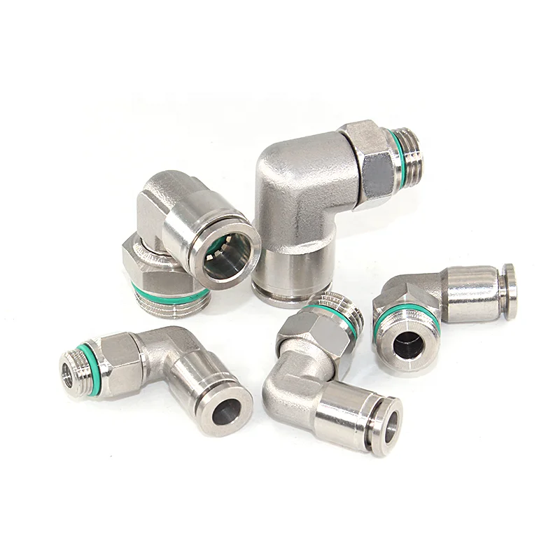 

PLG Thread Elbow M5 G1/4" G1/2" 304/316 Stainless Steel Quick Air Hose Connector Pneumatic Parts Tube Pipe One Touch Fittings