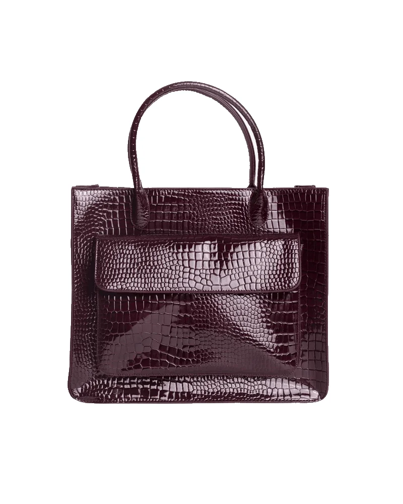 

Trendy PU leather crocodile pattern handbags women's big Tote crossbody bag