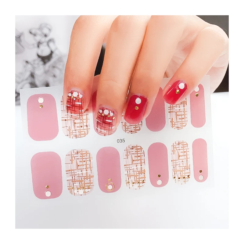 

OEM Customnails salon professional products Laser Nail Wraps Opening Firework Nail Sticker Party
