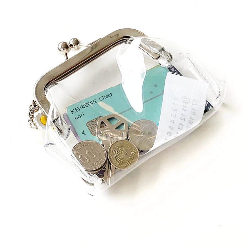 

New Ins Simple Small Storage Bag Lipstick Coin Bag Card Bag Clear Transparent PVC Coin Purse