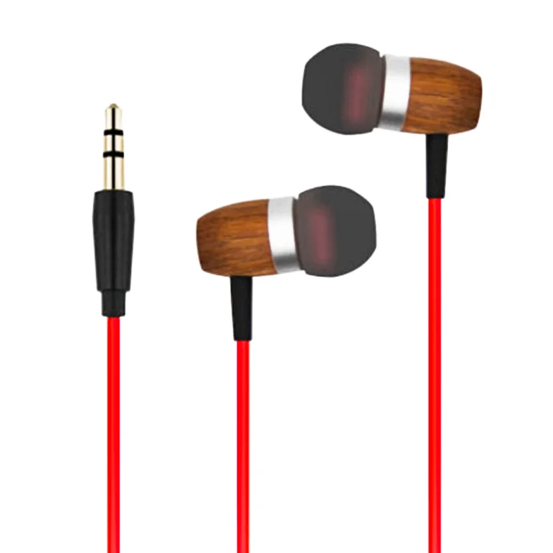 

OEM ODM And Speaker Telefone Security Earbuds Heavy Bass Material Headset Colorful Wired Earphone Good wooden Headphone
