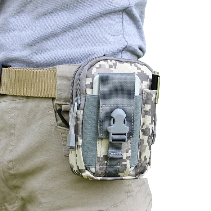 

multipurpose military wallet pouch phone case camping waist belt bag with shoulder strap for men, Black,white,yellow,purple