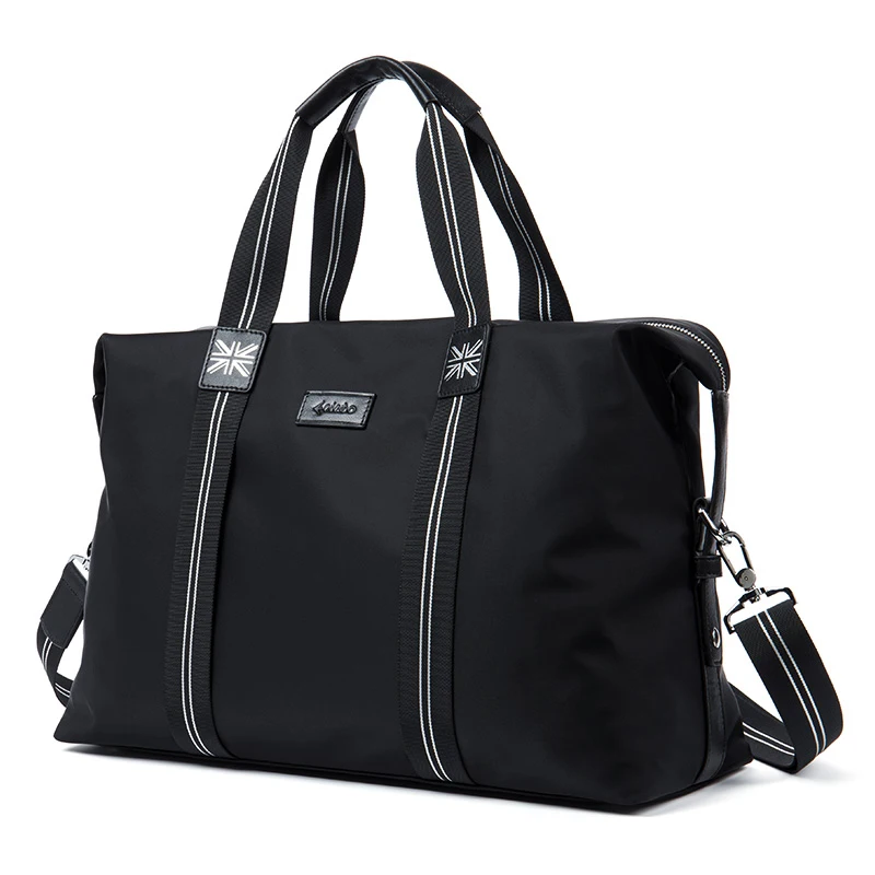 

Large Capacity Travel Bag Waterproof Sport Gym Travel Duffel Bag With Shoe Compartment, Black
