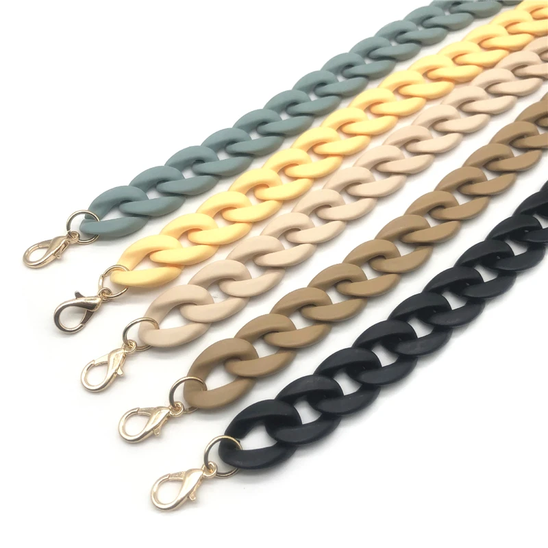 

Meetee B-C107 European And American Color Matte Acrylic Resin Chain Bag Accessories With Hardware Buckle, Colorful