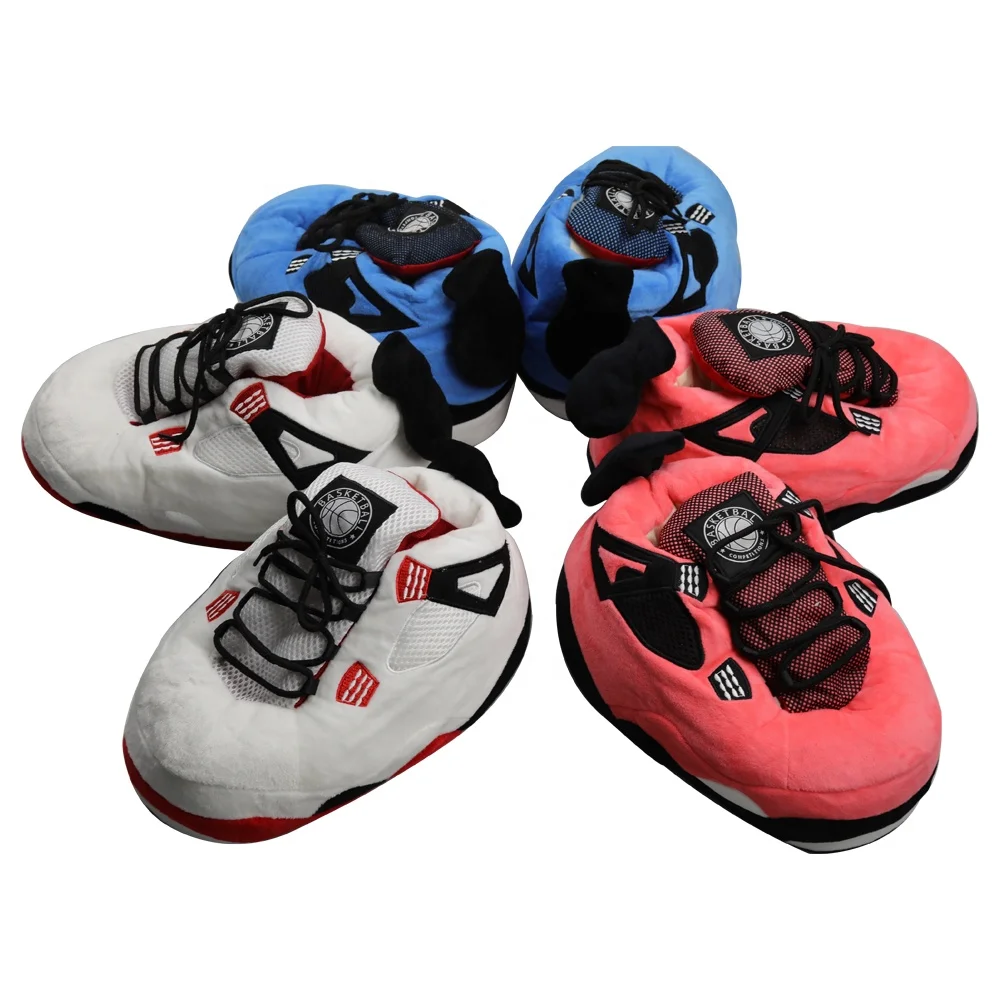 

Multiple Designs Hot-Selling Winter Warm Yeezy Jordan Sneaker Style Plush House Slippers
