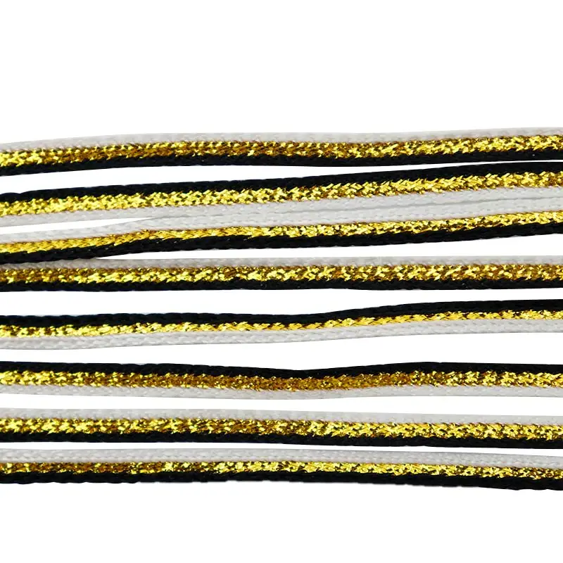 

Weiou Professional Shoelace Manufacturer 140CM Length Special Design Flat Metal Wire Three-Color Ribbon Shoelace, Customized