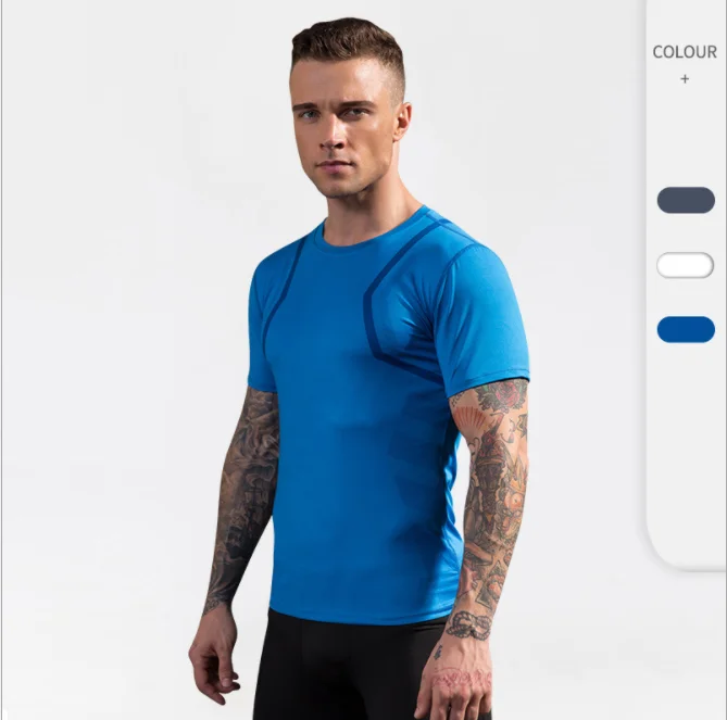 

Printing Short-Sleeved T-Shirt Gym Workout T Shirts Men Sport Clothing