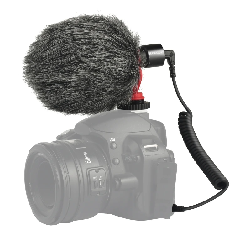 

PULUZ Professional Interview Condenser Lapel Shotgun Microphone with 3.5mm Audio Cable for Dslr Camera