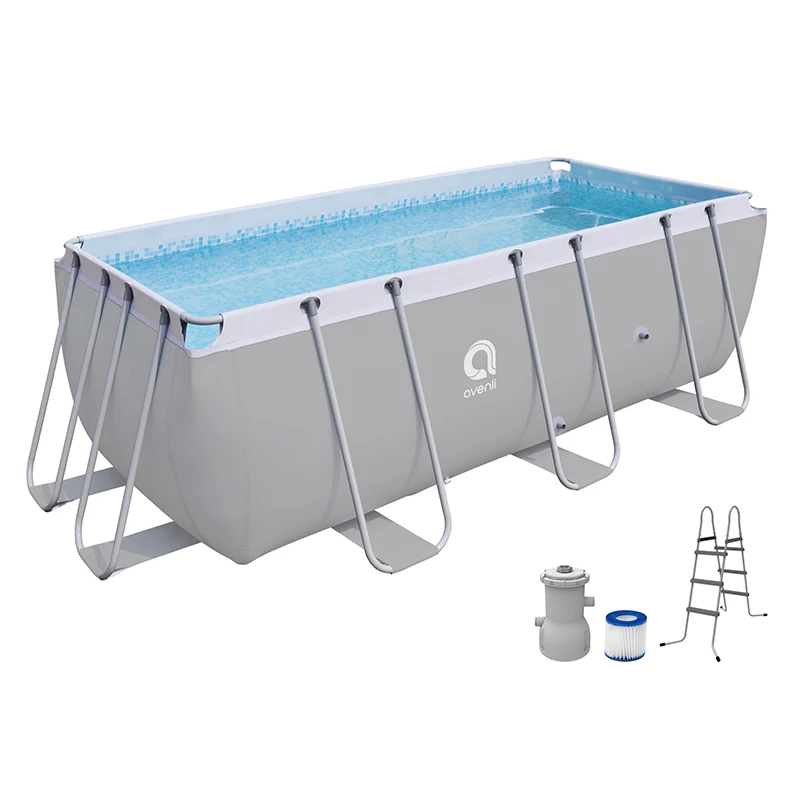 

Jilong Avenli 17726 Rectangular Steel Frame Pool 4.0m*2.0m*99cm Garden leisure Frame steel pool swimming pool