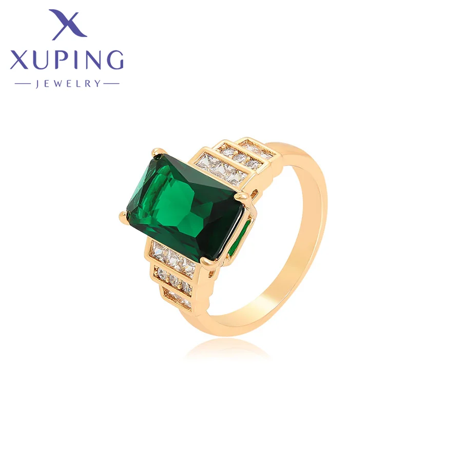 

X000702966 Xuping jewelry fashion elegant Environmental Copper gemstone finger Women wedding Simple cheap ring