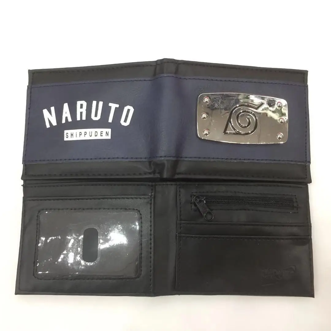 

Professional PU PVC Wallets Supply Marvel Series Purses Metal Logo Money Clip Superhero Captain America Naruto Wallet for Fans