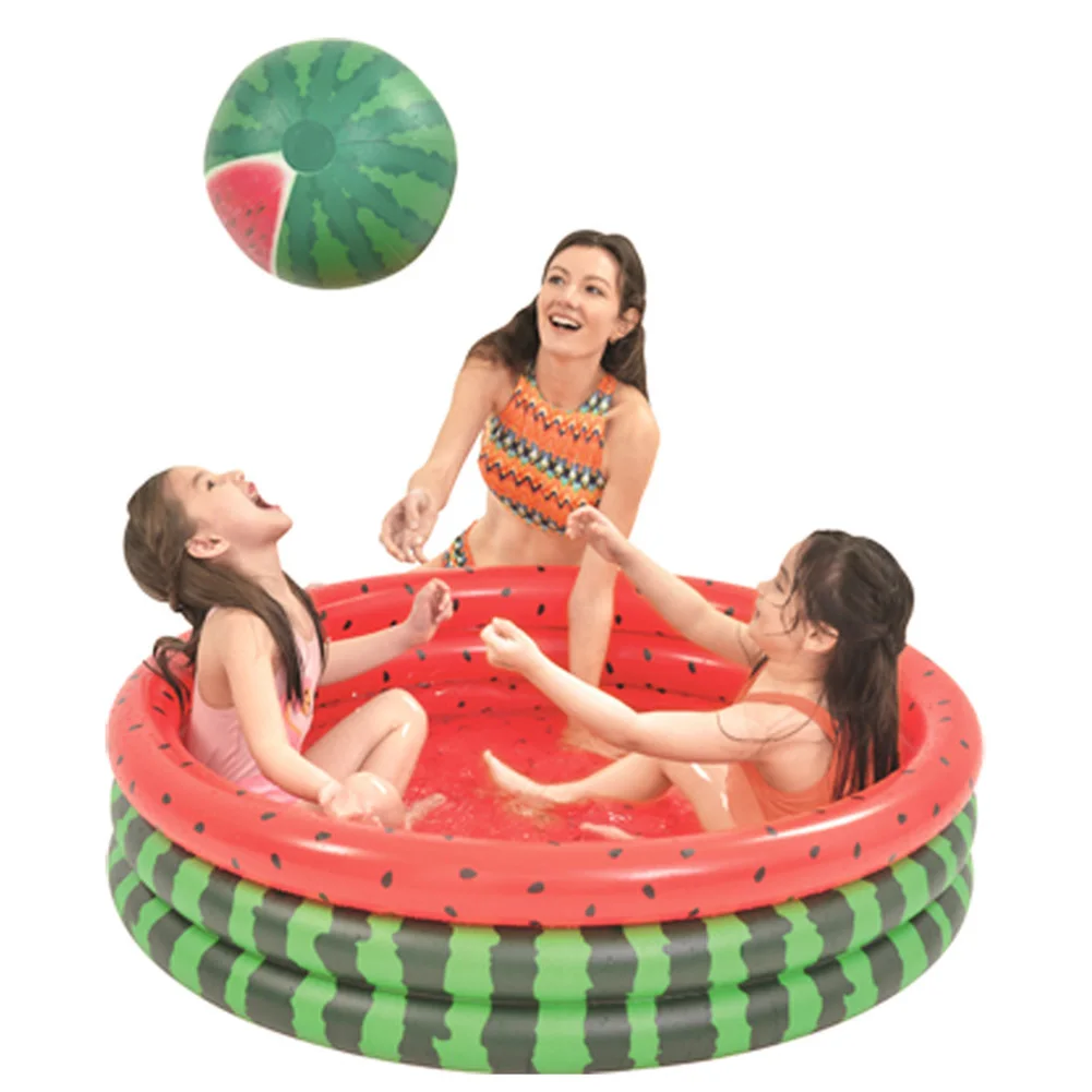 

Large Round Folding Outdoor/Indoor Garden Beach Kids Baby PVC Inflatable Swimming Pool, Blue, pink