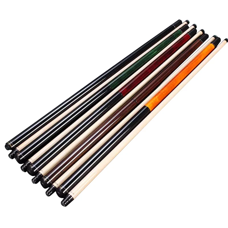 

13MM Tip Size New Arrival 3 Parts Maple Wood Arm Jump Break Snooker Pool Billiard Cue For Sale, Colorful