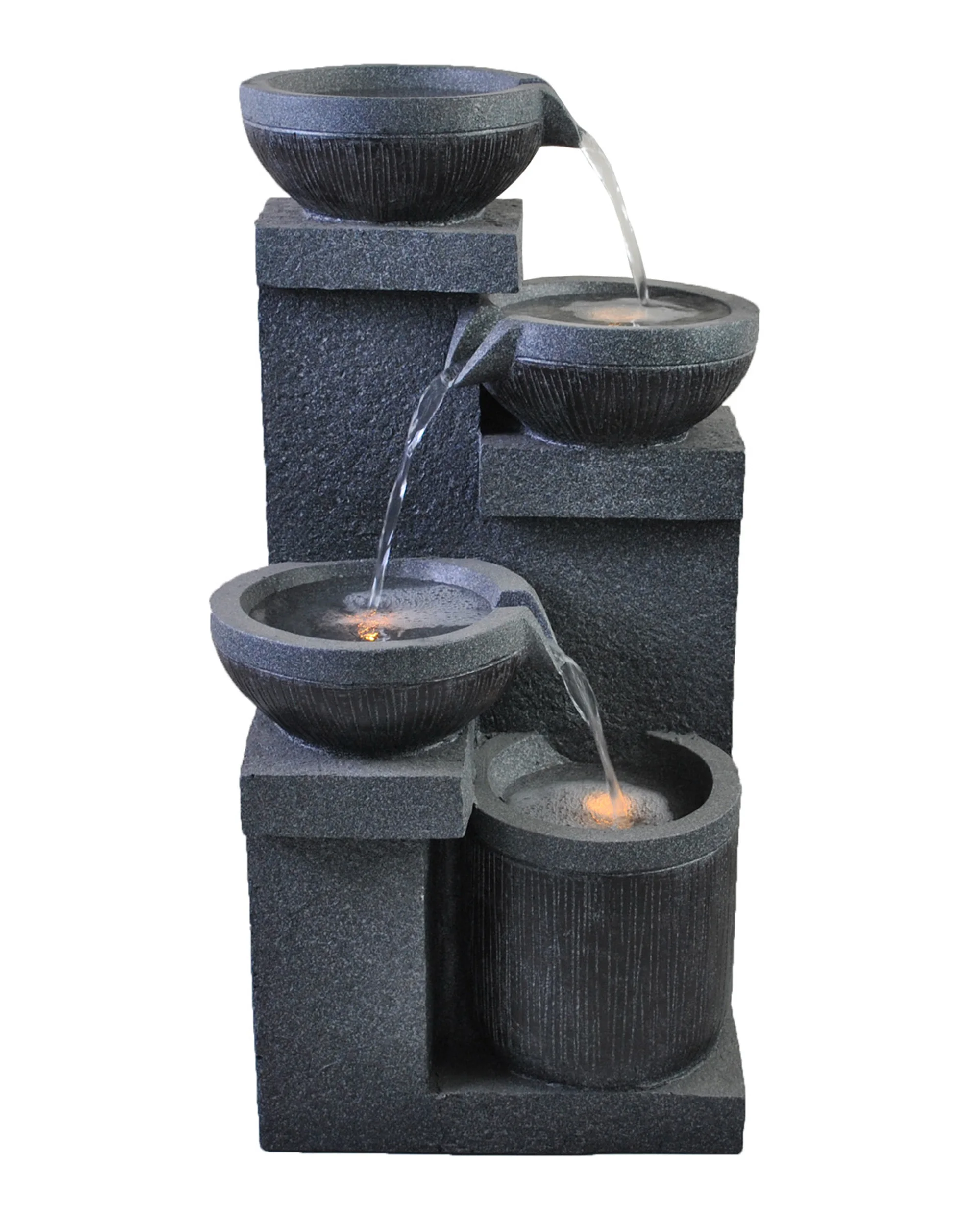 Waterfall Water Fountain Garden Polyresin Water Pump - Buy Resin ...